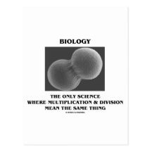 Multiplicación de la división de ciencia de la bio tarjeta postal