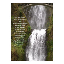 Multomah baja con el boda del puente invitacion personalizada