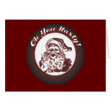 Mún navidad retro de Santa del vintage divertido Tarjetas