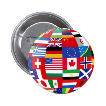 Mundo del botón de las banderas