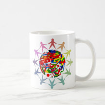 Mundo diverso taza de café