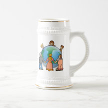 Mundo que viene junto taza de café