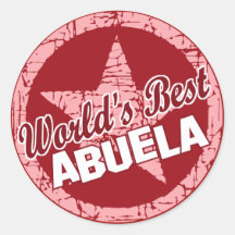 Mundos el mejor Abuela Pegatina Redonda