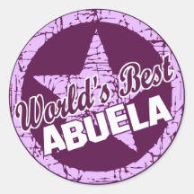 Mundos el mejor Abuela Pegatina Redonda