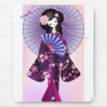 Muñeca 2 Mousepad de Origami Tapetes De Ratón