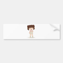 Muñeca de Chibi Etiqueta De Parachoque