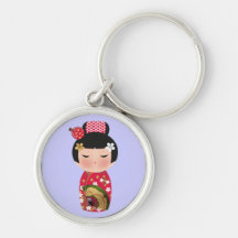 Muñeca japonesa llavero personalizado
