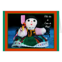 Muñeca mexicana del paño felicitacion 