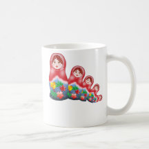 Muñecas de la jerarquización de la primavera tazas de café