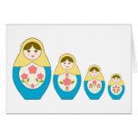 Muñecas rusas de la jerarquización de Matryoshka Felicitación