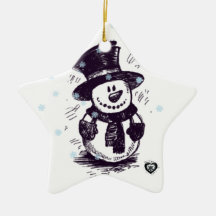 Muñeco de nieve adorable ornatos