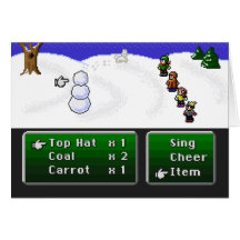 muñeco de nieve de 16 bits del RPG Felicitacion