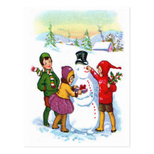Muñeco de nieve de la estructura postal
