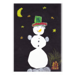 Muñeco de nieve de las felices Navidad en gorra en