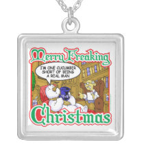 Muñeco de nieve de Navidad collares