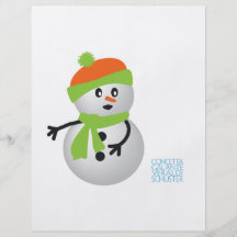Muñeco de nieve del bebé tarjeta publicitaria