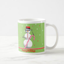 Muñeco de nieve del día de fiesta del navidad tazas de café