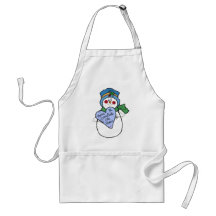 Muñeco de nieve del día de fiesta delantales