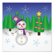 Muñeco de nieve del navidad del Hippie Fotografias