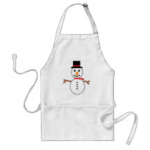 muñeco de nieve delantales