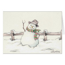 muñeco de nieve felicitación