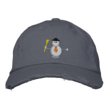 Muñeco de nieve gorras bordadas