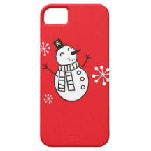 Muñeco de nieve iPhone 5 carcasas