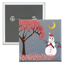 Muñeco de nieve lindo pin