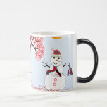 Muñeco de nieve lindo tazas