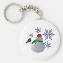 Muñeco de nieve llavero personalizado