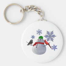 Muñeco de nieve llavero personalizado