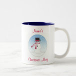 muñeco de nieve personalizado taza de café