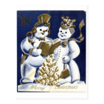Muñeco de nieve tarjeta postal