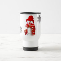 Muñeco de nieve tazas de café