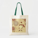 Muñeco de nieve y copos de nieve del vintage bolsa