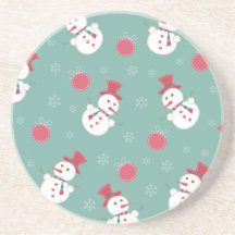 Muñecos de nieve cosidos posavasos cerveza