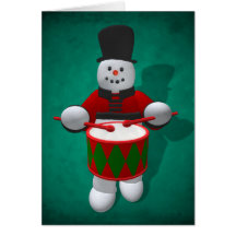 Muñecos de nieve del vintage: Batería Felicitacion