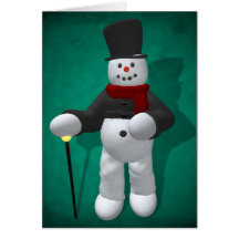 Muñecos de nieve del vintage: Señor Cool Tarjetas