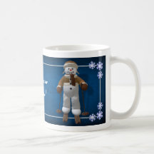 Muñecos de nieve del vintage taza de café