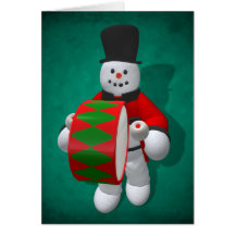 Muñecos de nieve del vintage: Timpanist Tarjetón