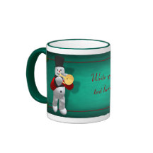 Muñecos de nieve del vintage: Timpanist y trompeti Taza De Café