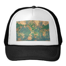 Mural 2 del mapa del mundo gorro de camionero