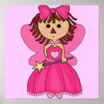 Mural de hadas 15 x15 de princesa Poster