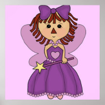Mural de hadas 35 x35 de princesa Poster