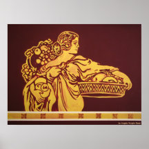 Mural de la mujer romana impresiones