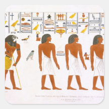 Murales de las tumbas de los reyes en Thebes, disc Calcomanías Cuadradas