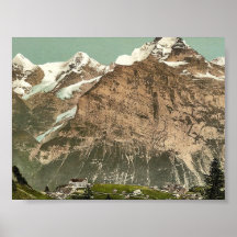 Murren, visión general, Bernese Oberland, Switzerl Posters