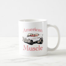músculo americano chevy 55 tazas de café
