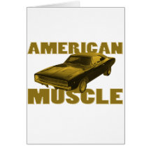 músculo americano de oro 1968 del cargador felicitación