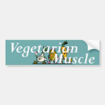 Músculo vegetariano SUPERIOR Pegatina De Parachoque
